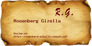 Rosenberg Gizella névjegykártya