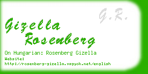gizella rosenberg business card